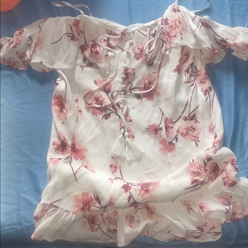 Floral Off-Shoulder Women mini dress